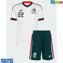 Meksiko Hirving Lozano #22 Gostujuci Dres za djecu SP 2026 Kratak Rukav (+ Kratke hlače)